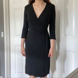 Diane Von Furstenburg black wrap dress